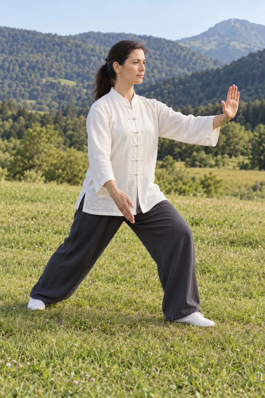 Posture 4 Brosser le genou : Côté droit
