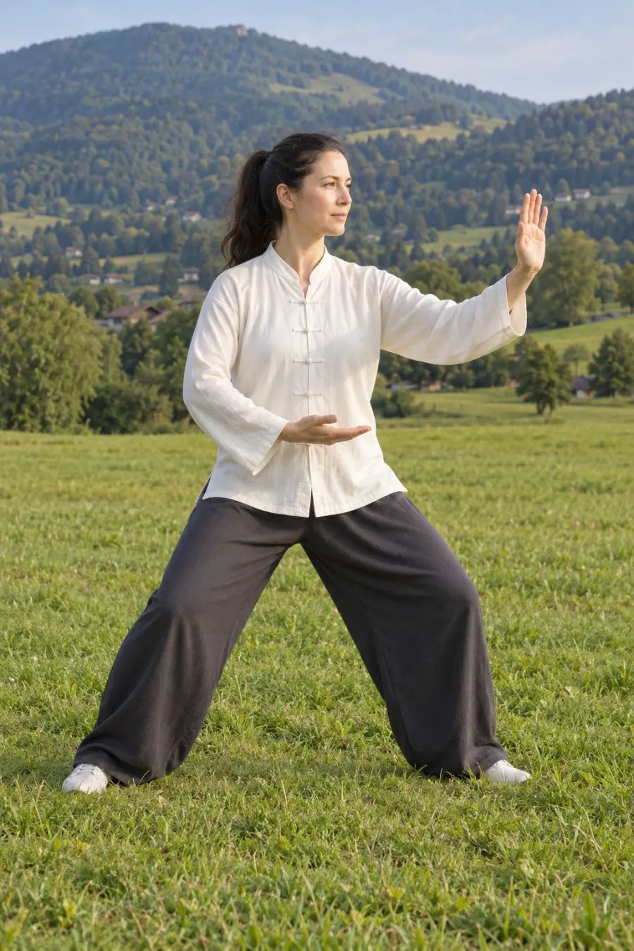 Posture 10 Mouvoir les mains comme les nuages : Vers la droite