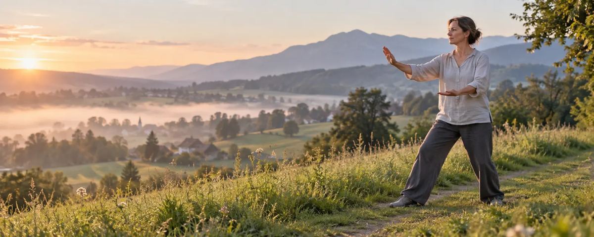 Qi Gong au lever du soleil à Bonne