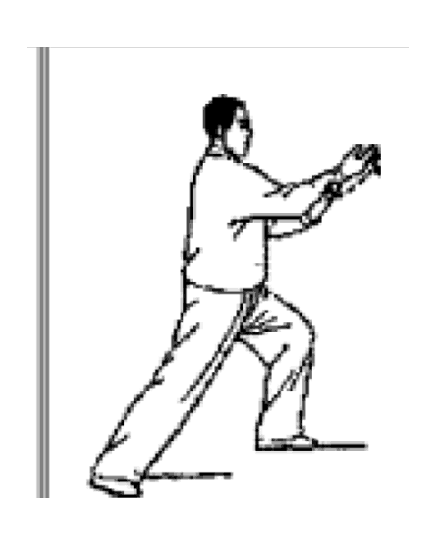 Schéma de la posture 22 de la forme de Pékin : Fermeture apparente